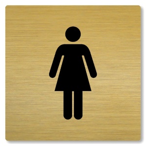 WC ženy, 148x148mm, zlatá, Nevada